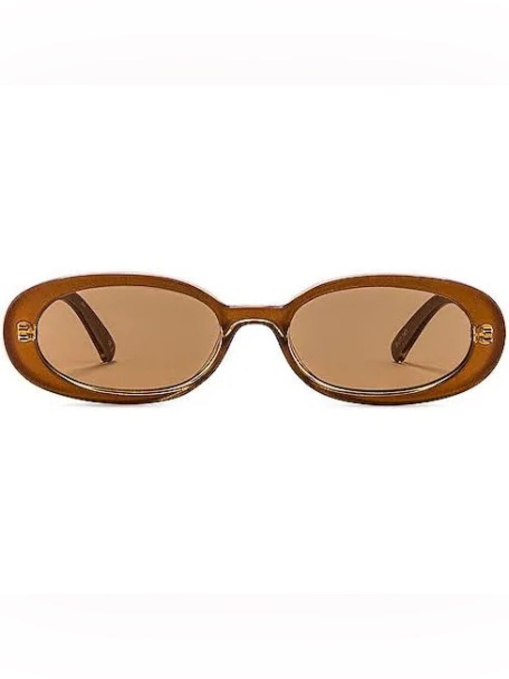 Le Specs Outta Love Sunglasses Caramel Oval Unisex